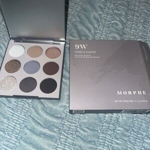 Morphe 9W Smoke & Shadow Artistry Eyeshadow Palette NEW IN BOX grays Smokey Eyes